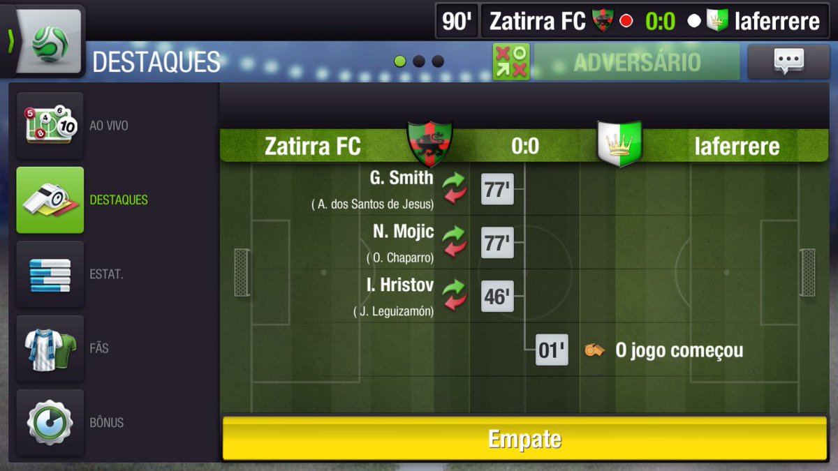 ZatirraFC's tweet photo. Empate pela Copa, teremos que marcar um gol no jogo de volta!! #GoGreenLions https://t.co/4MoNOayPtX