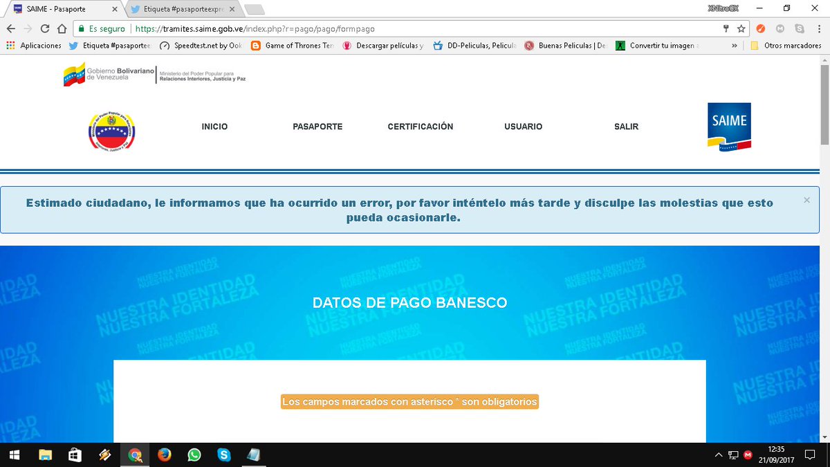 GerarRod's tweet image. esta activa pero no me deja de salir este mensaje, me tiene arrecho ya #pasaporteexpress