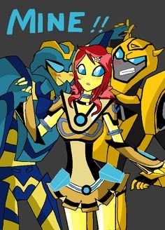 "I can't believe that when i first joined the autobots two mechs fought over me. I don't like seeing mechs fight over the same femme."