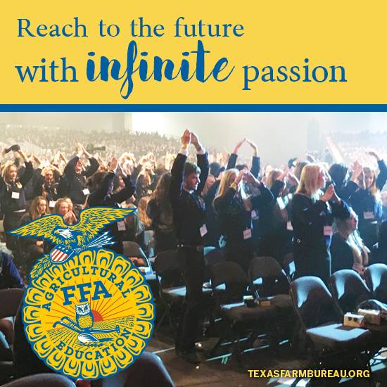 TexasFarmBureau's tweet image. The reach. Passion. Desire. It's infinite in @TexasFFA members. And they're our future. #TexasFFA