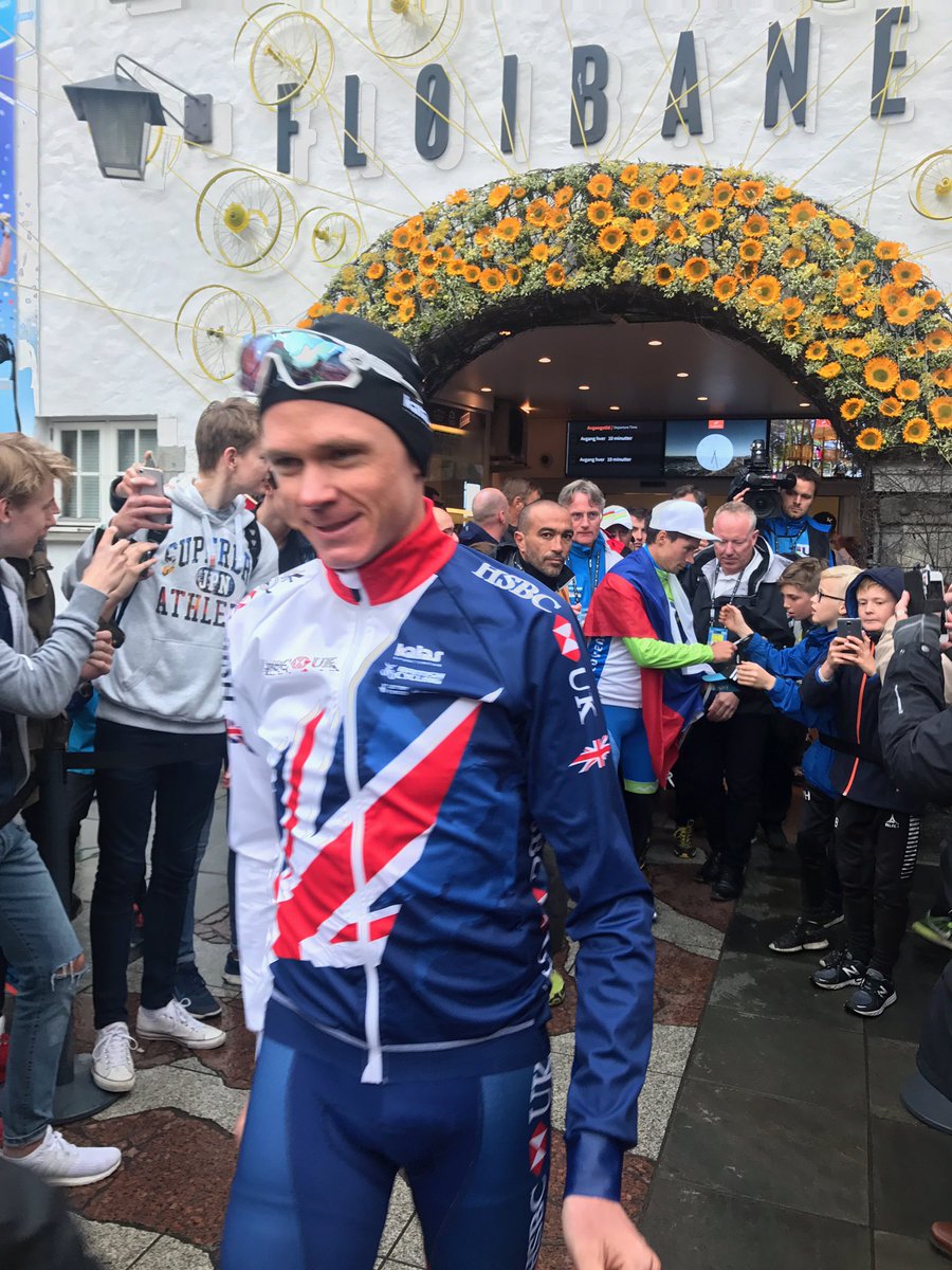 UCI World championships tempo elite to Mount Fløyen 2017 #uci #uciworldchampionships #Bergen2017