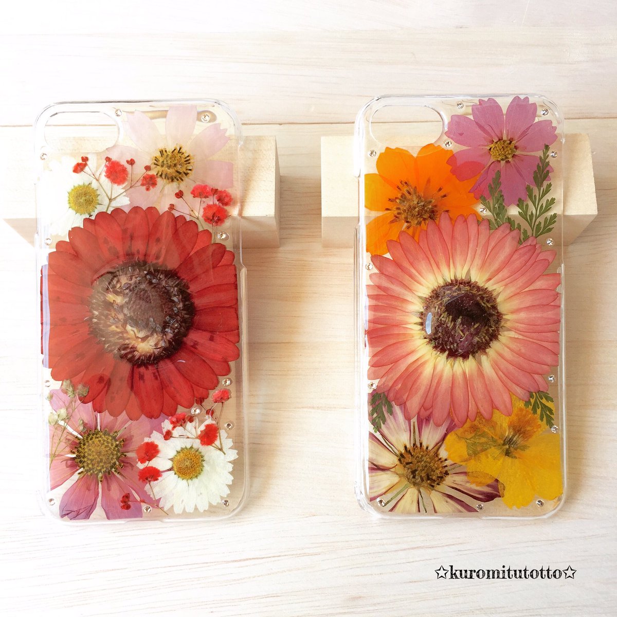 Kuromitutotto51 9月24日の ルミネ有楽町 青空個展 プレシャスマーケットに出店します こちらは Iphone7 ガーベラとビオラのスマホケース Minne にも出品中です ルミネにも持って行きます ハンドメイド レジン 押し花 Iphoneケース T