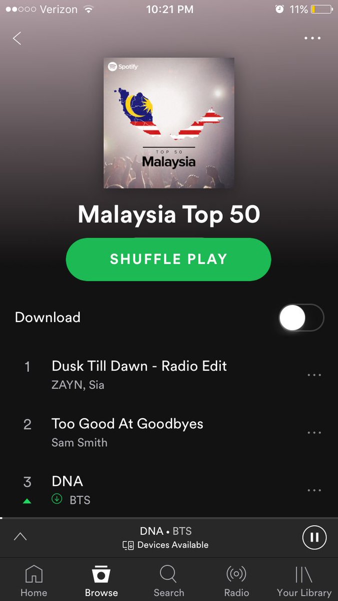 btsarmyhub's tweet photo. Shoutout to ARMYs all over East/Southeast Asia for helping #StreamDNASpotify! Top 5 in six Asian countries and counting! https://t.co/nLdY9FW3Fs