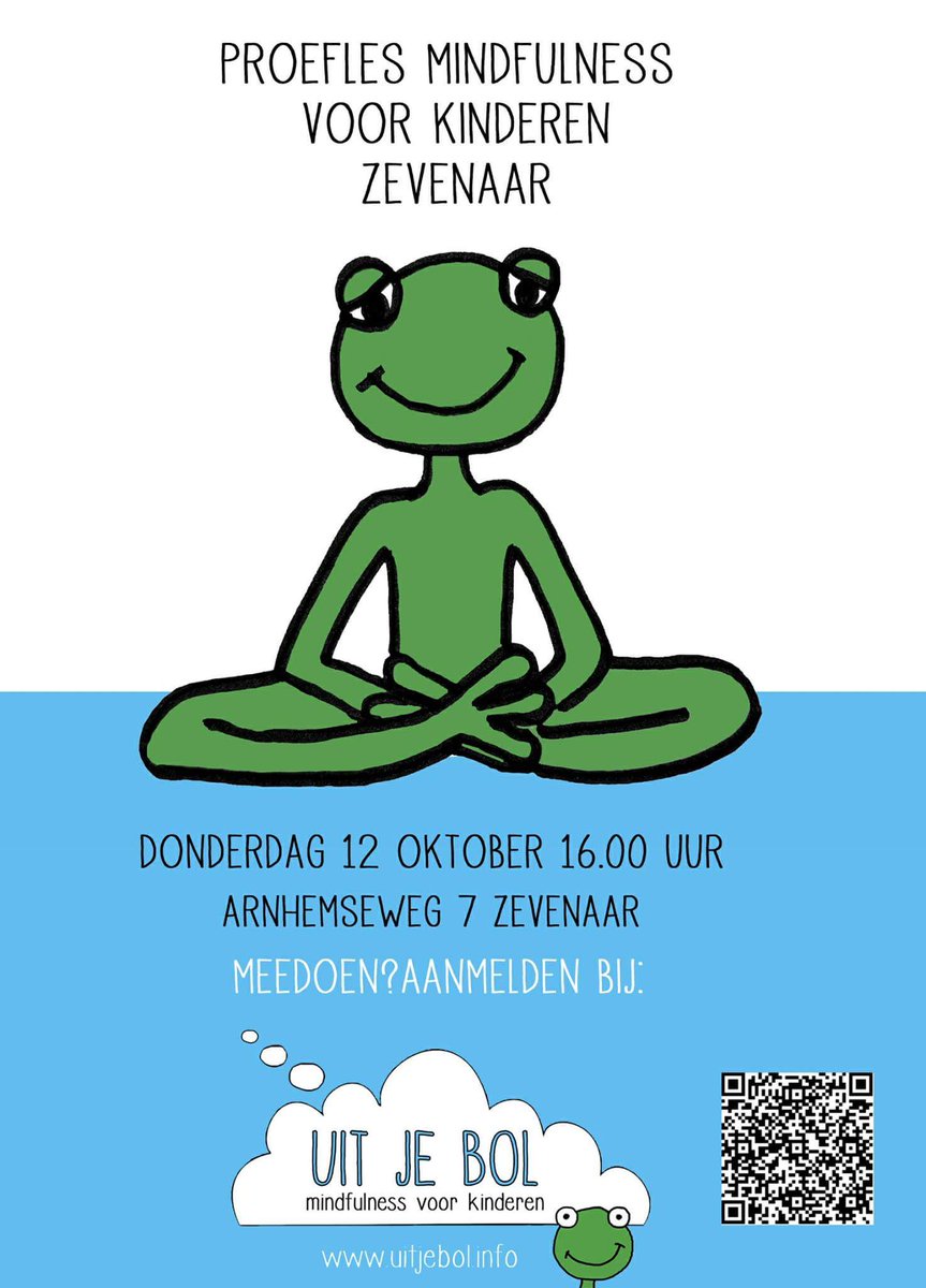 UITJEBOLINFO's tweet image. Nieuwsgierig naar wat mindfulness voor kinderen inhoudt? Kom gratis met je kind(eren) meedoen! Aanmelden bij uitjebol.info