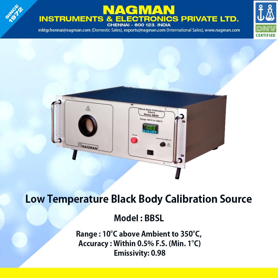 nagmanIns's tweet image. Low Temperature Black Body Calibration Source
Click:nagman.com/product/bbsl-b…
#NagmanInstruments #SpareFuses #CalibrationSoftware #BBSL