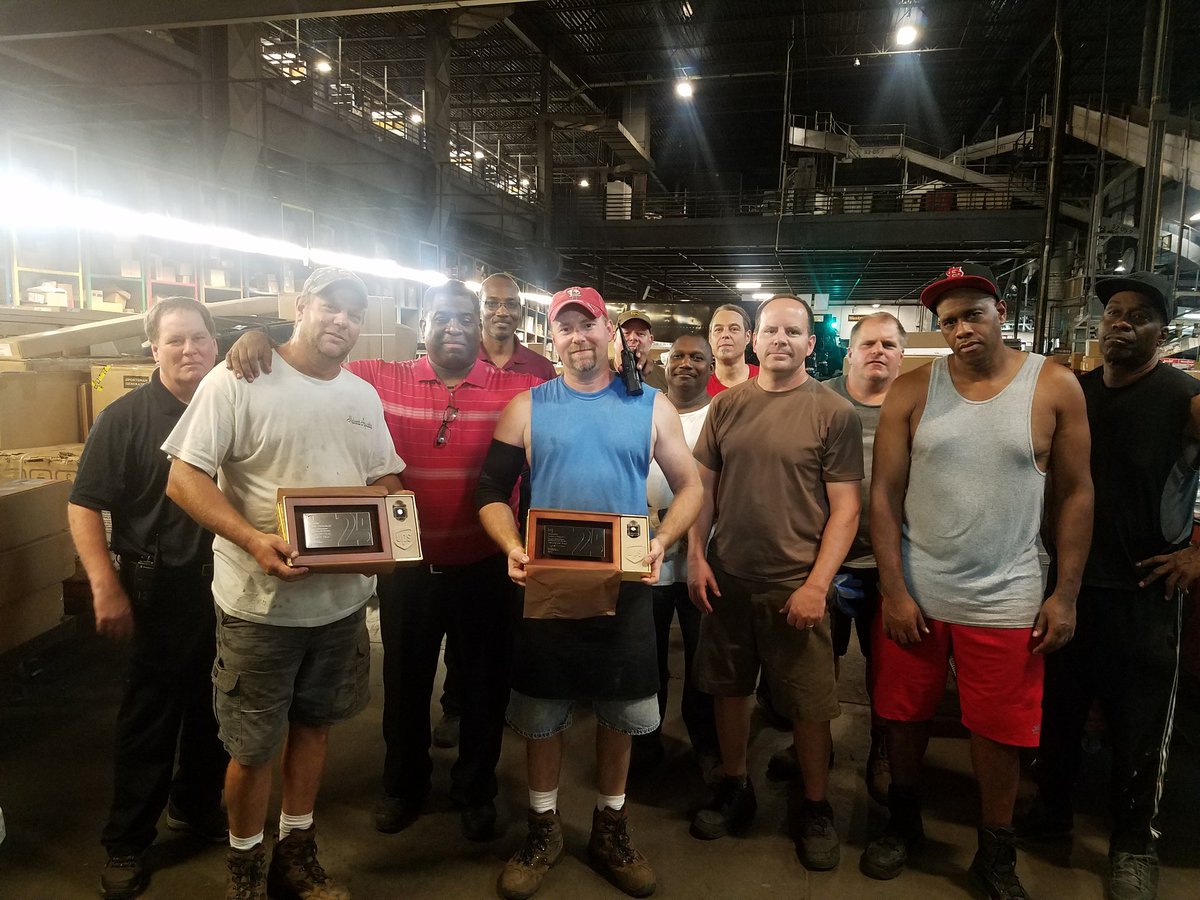 Congrats to Matt Meinert and Jason Conner for 25 years of service #yearsofservice #ups #centralplains #earthcity