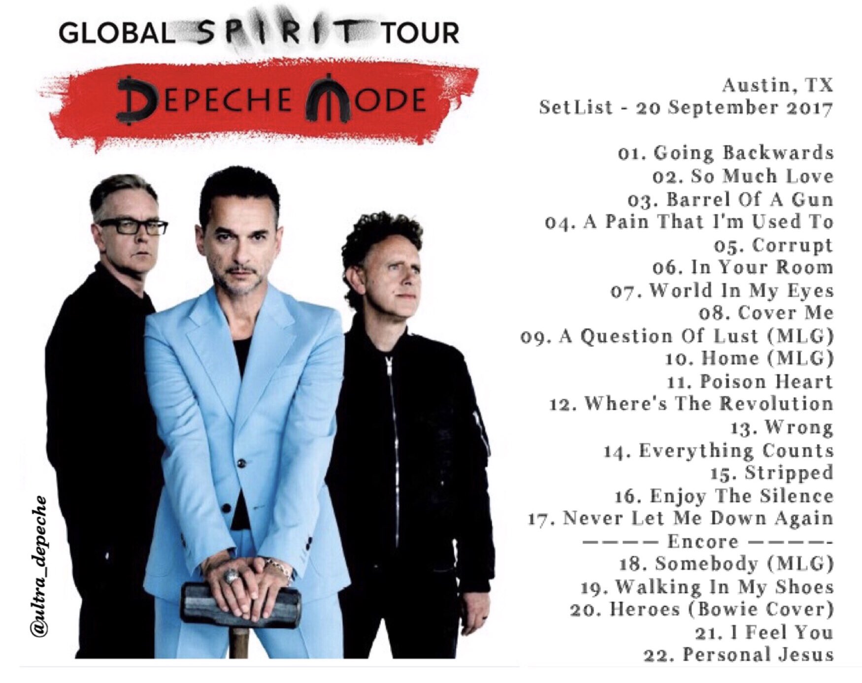 Ultra Depeche Mode 🚩 on Twitter "SetList Depeche Mode Austin360
