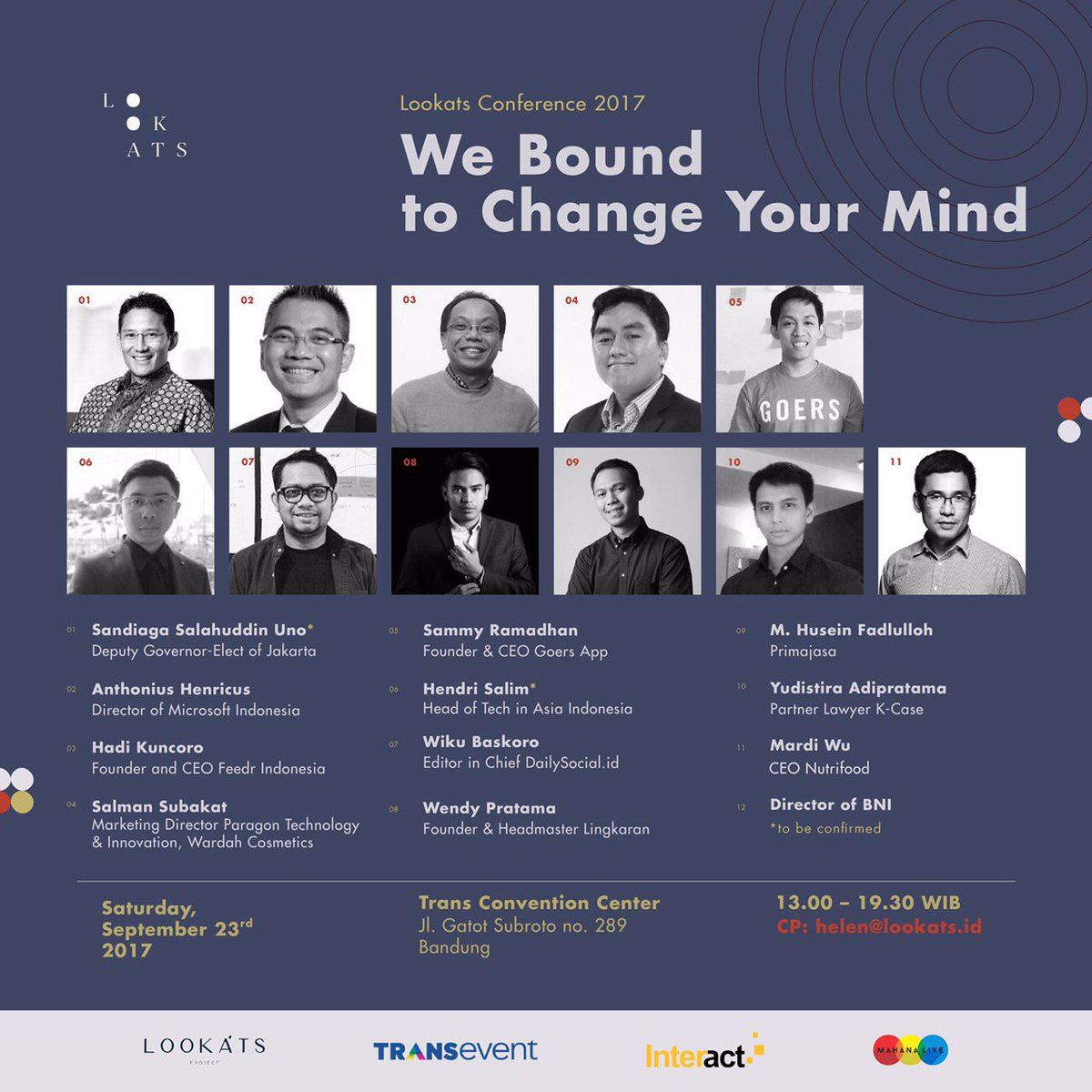 OZRadioJakarta's tweet photo. #LOOKATS2017 invites expertise to give their thoughts and share their experience to acknowledge business owner! #LOOKATSisBACK https://t.co/tR8HlN5lW3