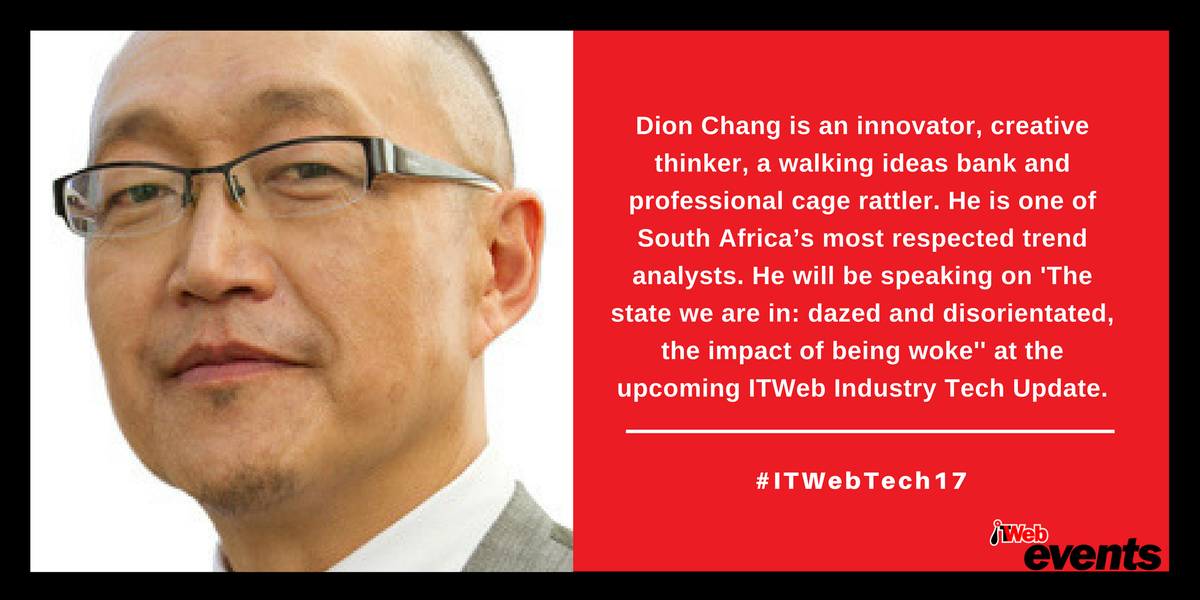 ITWeb_Events's tweet photo. . @fluxtrends' @dionchang will reveal critical developments in tech at #ITWebTech17 https://t.co/DU9nPfsrsY https://t.co/7LMK5hR9Oh
