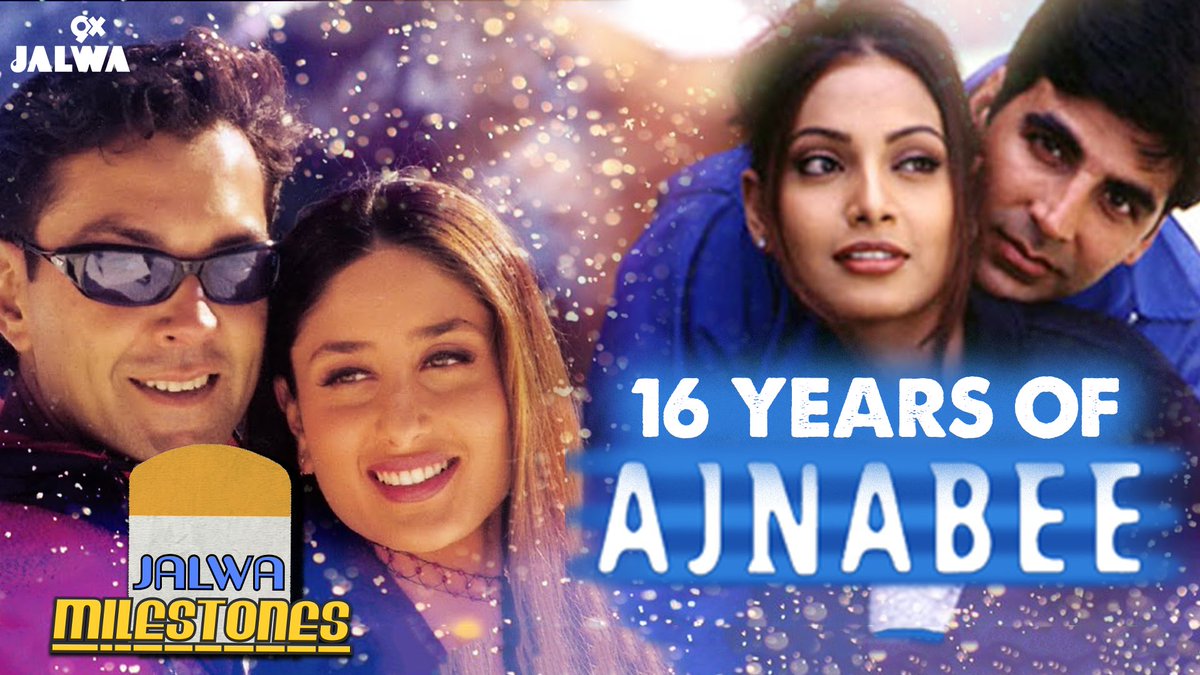 9XJalwa's tweet photo. #16YearsOfAjnabee 😀
@bipsluvurself made her debut with this suspense thriller. 
It also starred #KareenaKapoor, @akshaykumar and @thedeol https://t.co/PqFfZV7igb