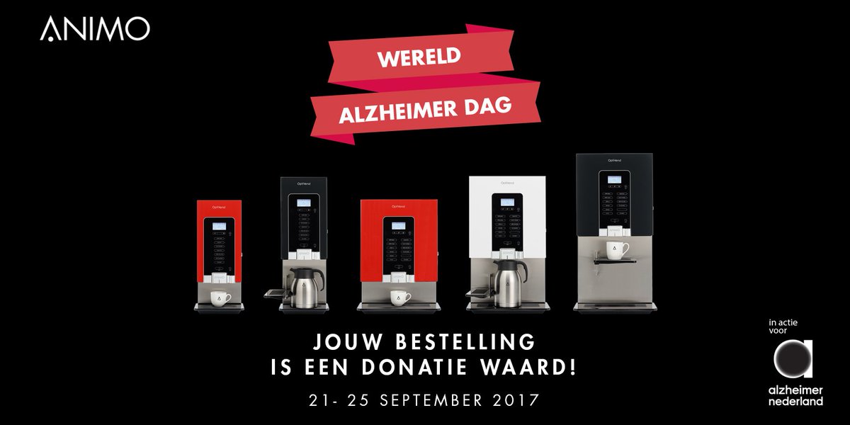 #WereldAlzheimerDag! #Animo doneert tm 25-09 per verkochte OptiVend machine bedrag aan <a href="/alzheimernl/">Alzheimer Nederland</a> #1tegendementie goo.gl/Qzv2eq