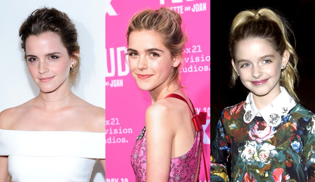 stickwithgirls's tweet image. #EmmaWatson #KiernanShipka #MckennaGrace รู้สึกว่า 3 คนนี้หน้าไปในทางเดียวกันมาก มีความคล้าย อยากให้มีหนังที่ได้เล่นเป็นพี่น้องกันซักเรื่อง