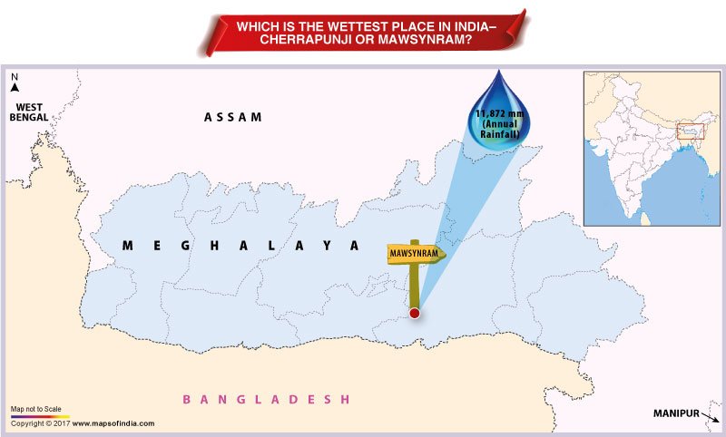 Mawsynram In India Map Customized Maps On Twitter: "#Dyk #Mawsynram Is The #Wettest Place On  #Earth With An Average Annual #Rainfall Of 11,872 Mm #Map #Business #Travel  Https://T.co/8Y4Fmegvg9 Https://T.co/Ohzwngbife" / Twitter