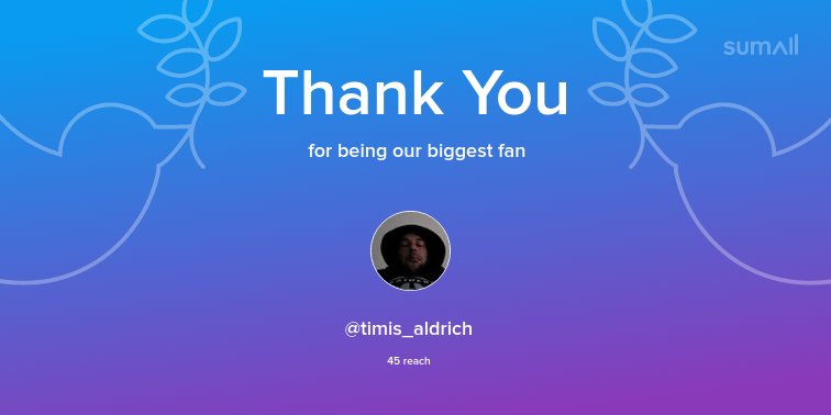 eweber33's tweet photo. Our biggest fans this week: @timis_aldrich. Thank you! via https://t.co/omAKodAWXW https://t.co/As3jrmffYi