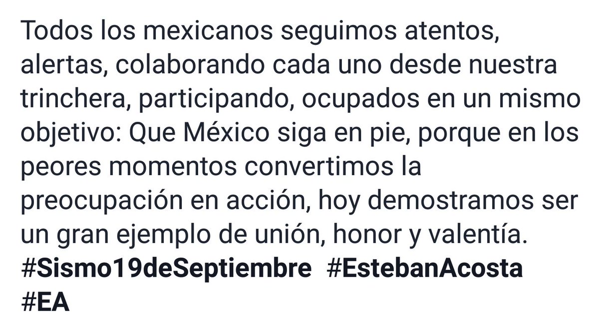 EstebanAcostaLa's tweet photo. ¡Buen día! #Banderilla @BanderillaVer #Veracruz #México #Sismo #19deSeptiembre #FuerzaMéxico #MéxicoUnido #MesPatrio #EstebanAcosta #EA https://t.co/FycmAbndUO