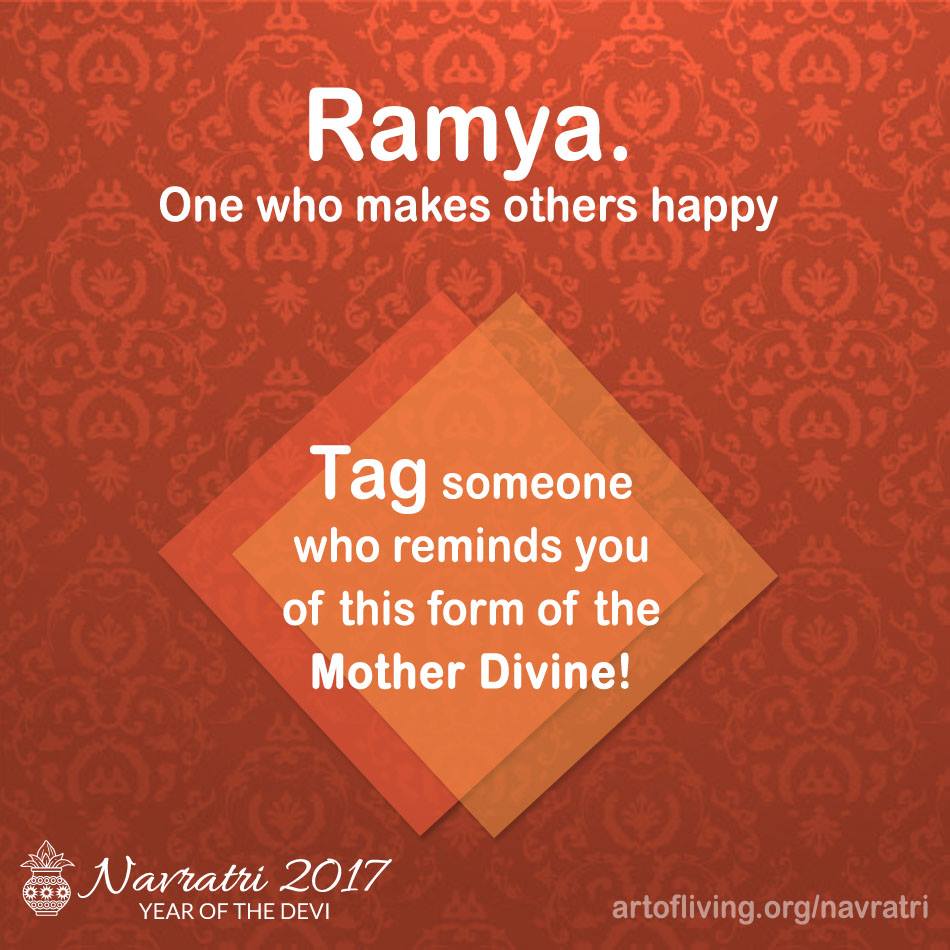 ArtOfLiving_KKD's tweet photo. Know someone who always makes you happy? Tag them below! #MyDevi #Navratri2017 https://t.co/XRaTwqcmP8