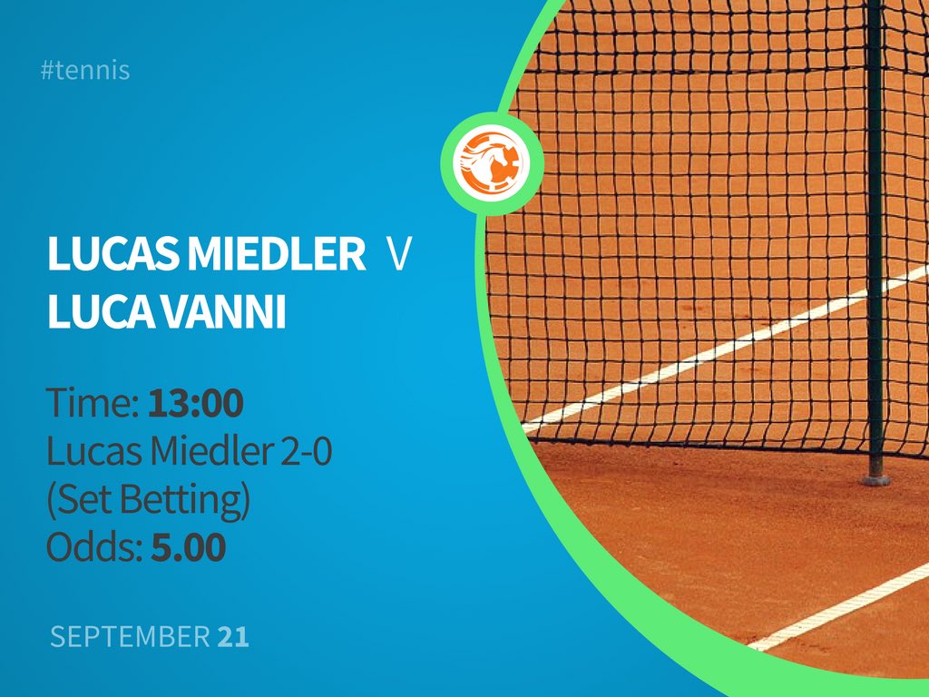 RFTennisGods's tweet image. Good start to today as Lucas Miedler won in straight sets. Odds 4/1 (5.00) @BettingGods Istomin v Maden still playing.