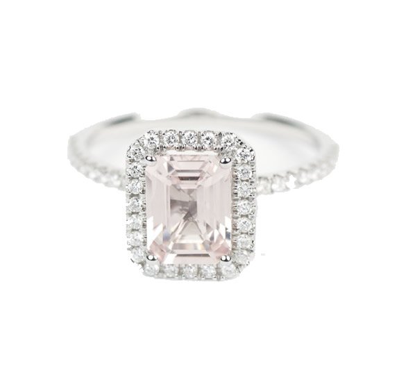 Sometimes, simplicity is key, such as the case with this elegant, white gold halo ring. #GraceDiamonds