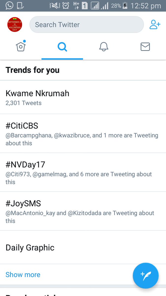Abocco's tweet image. As expected, National Volunteer Day is trending. As Kwame Nkrumah &amp;amp; co helped Ghana, we're also making Ghana better today. #NVDay17 #IMGBT