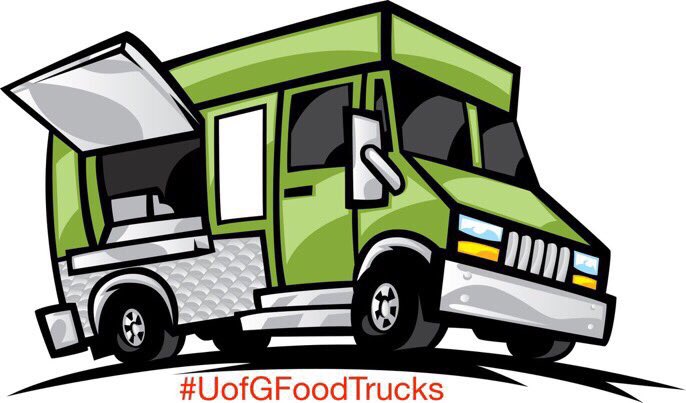 Two #UofGFoodTrucks on campus for lunch today!

<a href="/kwLUCHADOR/">LUCHADOR Streatery</a> #MacKinnon 

<a href="/nomadchefca/">Chef Rabih</a> #CreelmanGreen