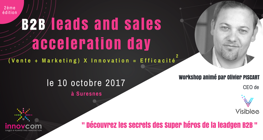 Visiblee_'s tweet photo. -50% sur le B2B Leads and Sales Acquisition Day ! Le 10 octobre, dédié aux managers marketing et commerciaux. https://t.co/FkOvaDaS8Z https://t.co/C8cU9xx9eh