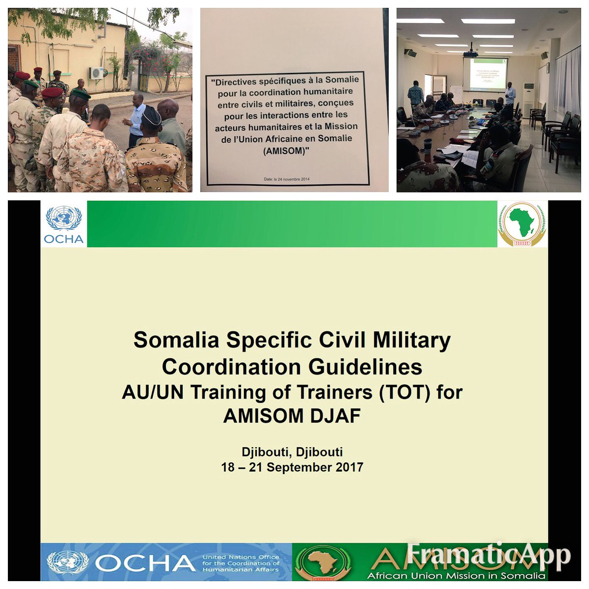lamiikromah's tweet photo. This week #ochasomalia #uncmcoord discussed humanitarian "do's &amp; dont's" w/ #amisom #djaf in #djibouti, #djibouti https://t.co/3eDdCZVz7Y