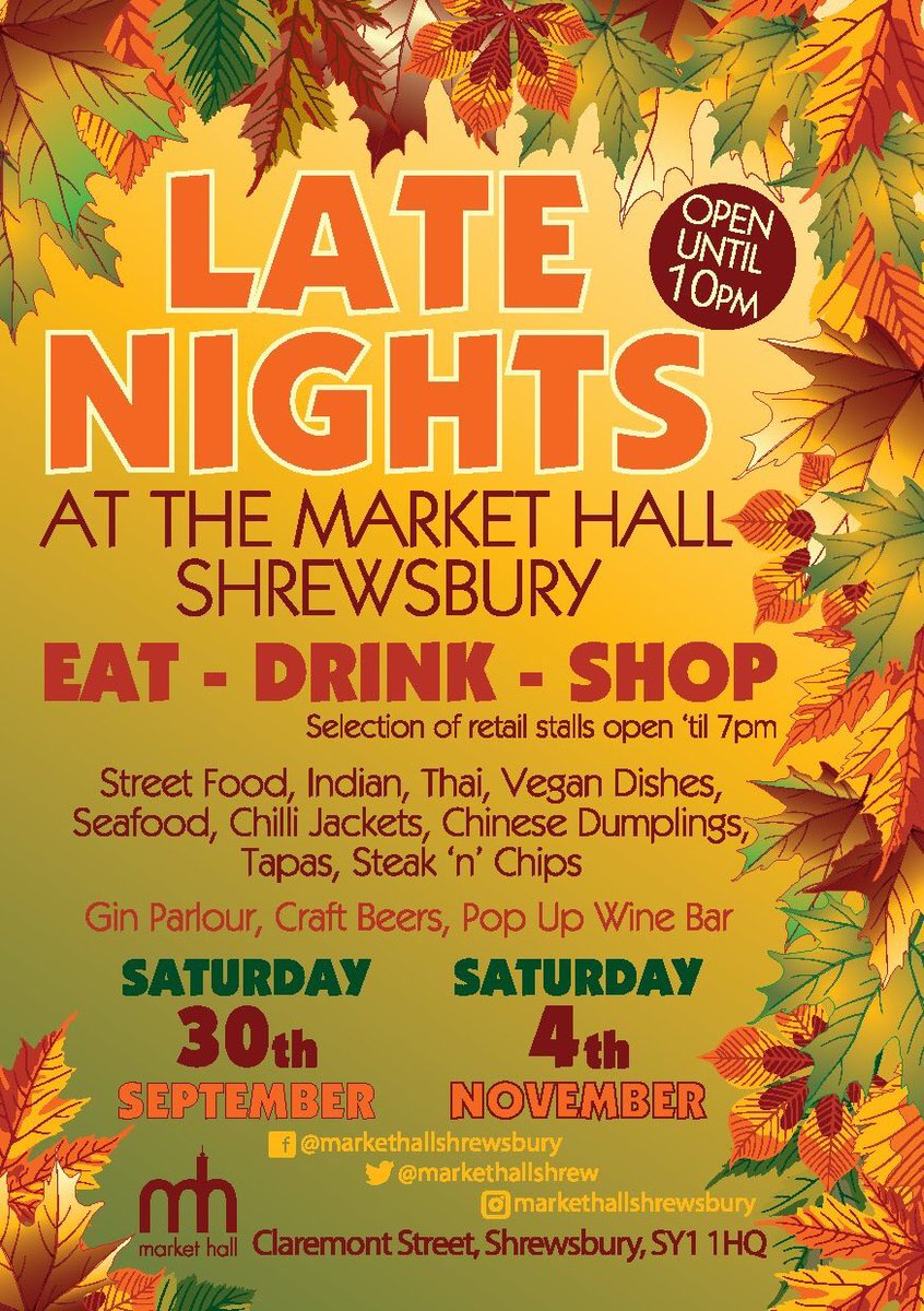 prosecure2000's tweet photo. Looking forward to the next Late Night @markethallshrew probably the best Saturday night in Shrewsbury. #ProSecure2000 https://t.co/kfsd8oarQl
