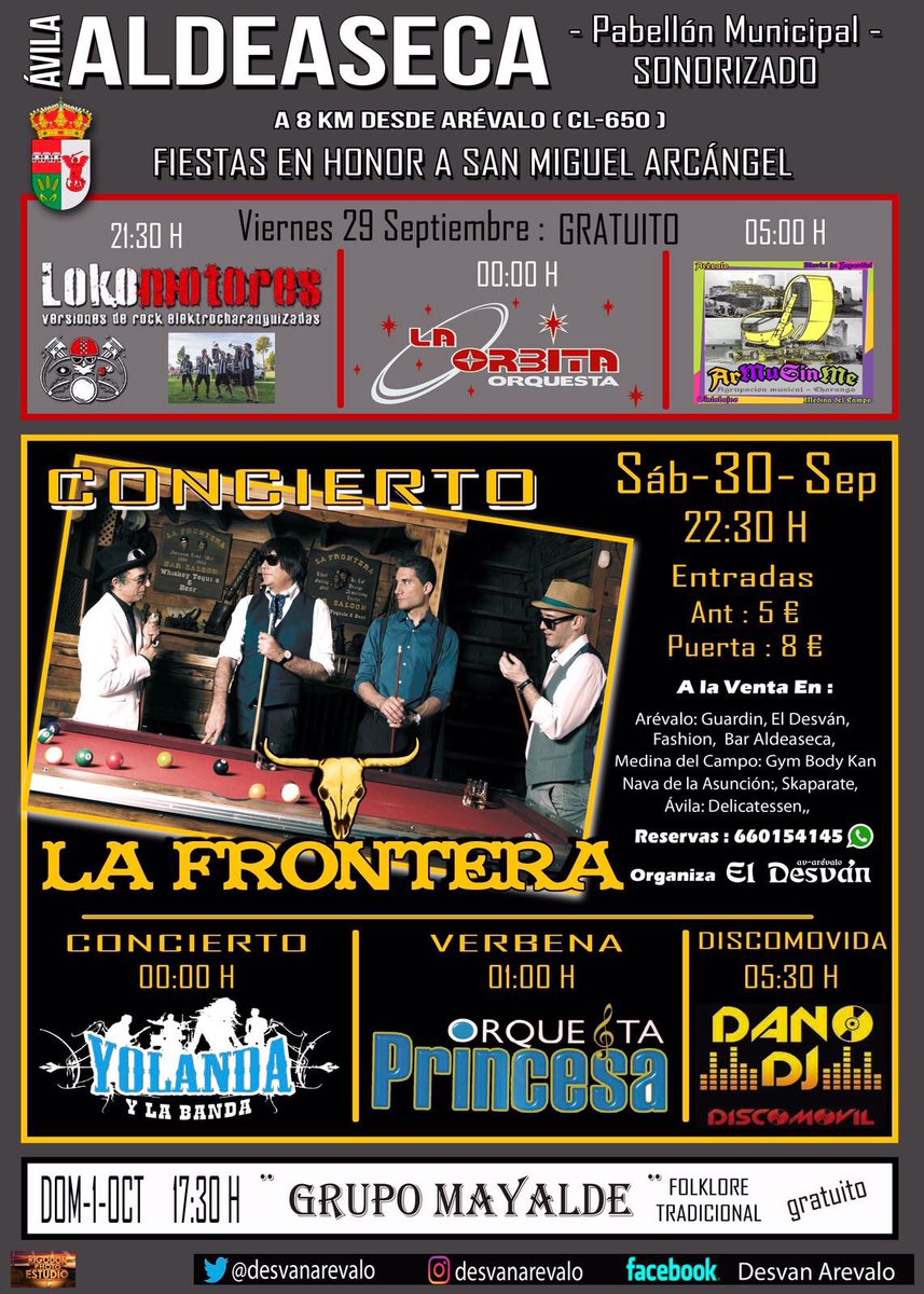 desvanarevalo's tweet photo. Ahora vamos con Twitter .. 5 entradas sorteamos el lunes 25 Sep entre todos los Rt ,.. "La Frontera " en Aldeaseca sab 30 Sep . https://t.co/V70nTa22Ir