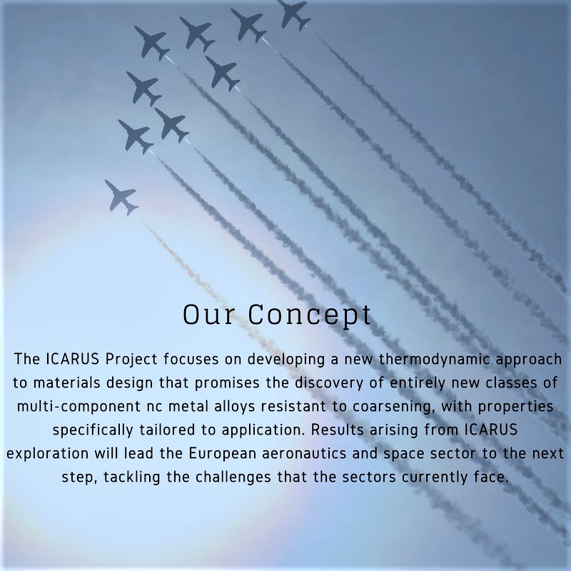 ICARUS_ALLOYS's tweet photo. Discover detailed information about the concept, expected impact & team of the #ICARUS_Project here: https://t.co/O2nw4eiuMu @EU_H2020 ✈️🚀 https://t.co/13m6HJl3z3