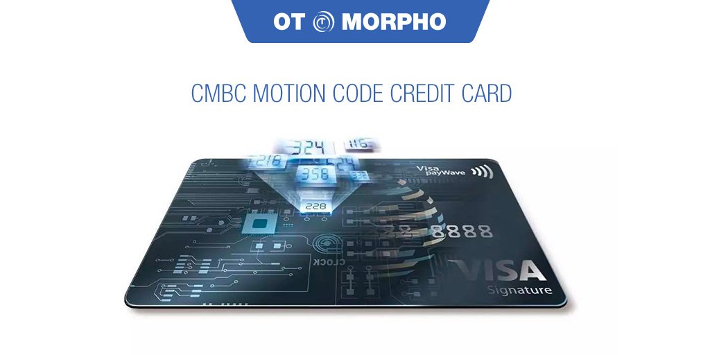 IDEMIA_IST's tweet photo. #OTMorpho launches with CMBC the first #payment card featuring MOTION CODE™ dynamic security code #CVV2 in China 🇨🇳 https://t.co/TmhekF9WJM https://t.co/KOaDQLrxnV