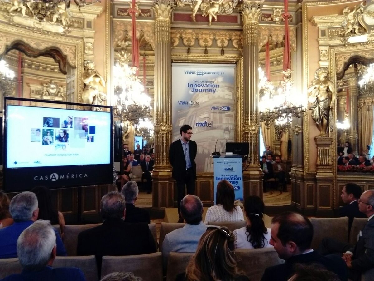 hellocommons's tweet image. Álvaro Mata nos habla de nuevas tecnologías en el área del contact center. #Mdtel #Commons #Bots #innovationjourney @mdtel