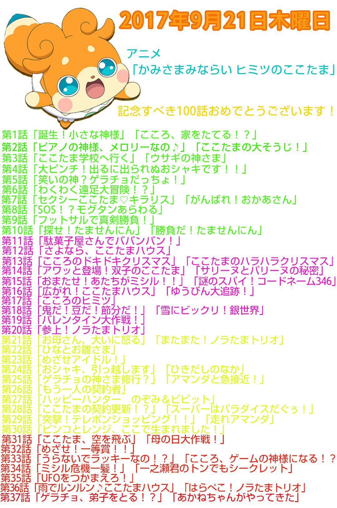 ぐぅ様 9/26 supp.in