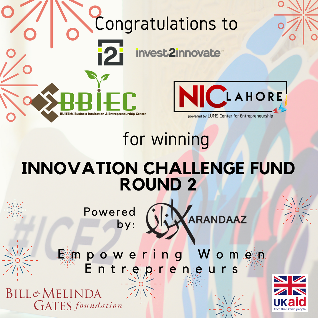 KarandaazPK's tweet photo. The grant from Karandaaz to incubate and accelerate women-led enterprises of Pakistan #ICF2
@Invest2Innovate @lumscent @BuitemsBIEC https://t.co/6hcmjjeYuF