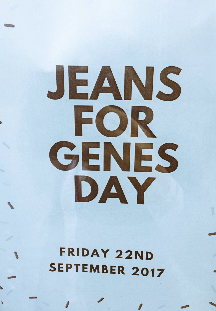 Tomorrow at Leith you can support <a href="/JeansforGenes/">Jeans for Genes UK</a> day by wearing an item of denim 👍