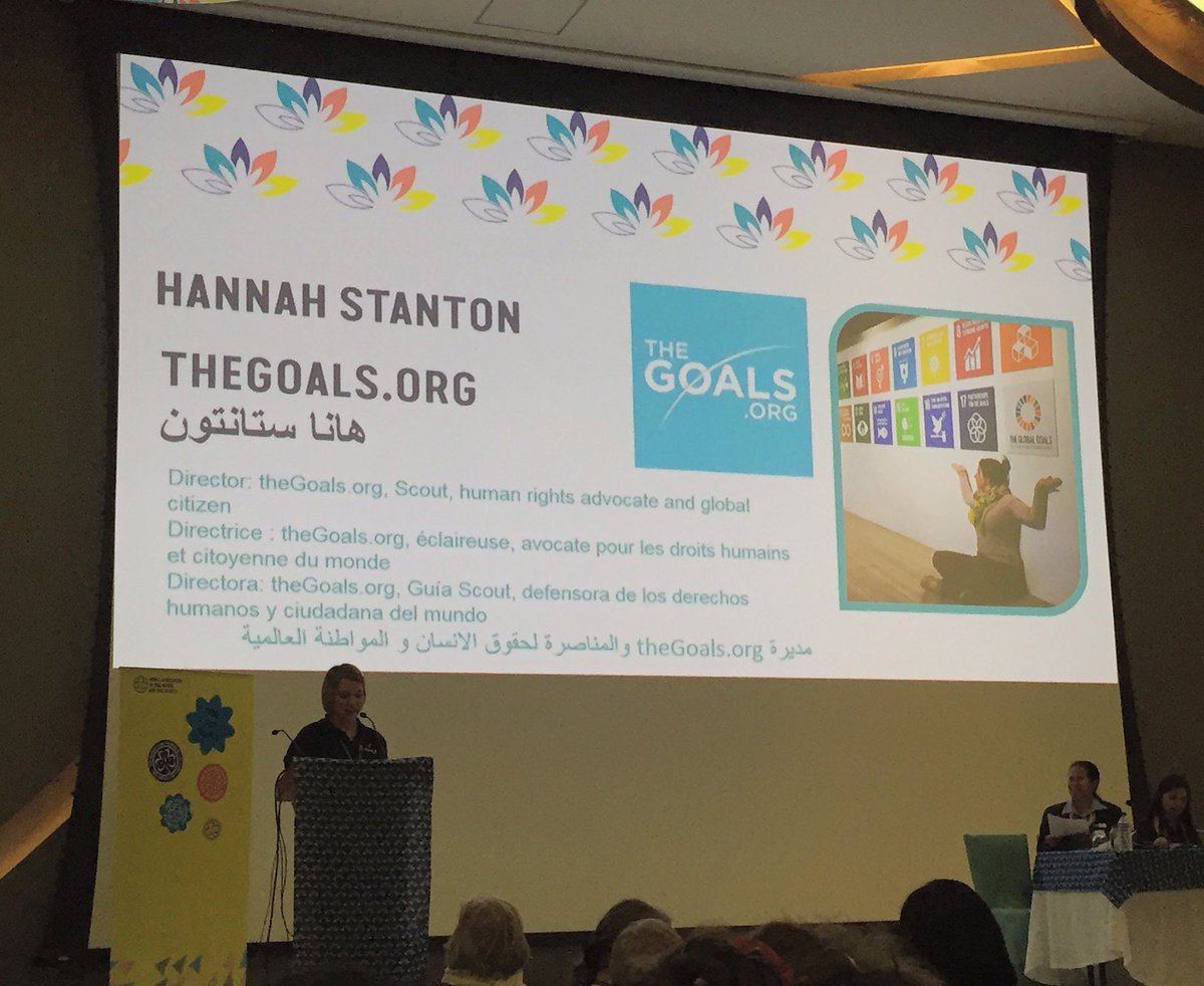 karinfreden's tweet photo. Brilliant @HHStanton has taken the stage, talking about purpose and the impact of girl guiding &amp; scouting ❤️☘️ #WAGGGS #36WoCo #ForHerWorld https://t.co/Bu2Sx4ZhgQ