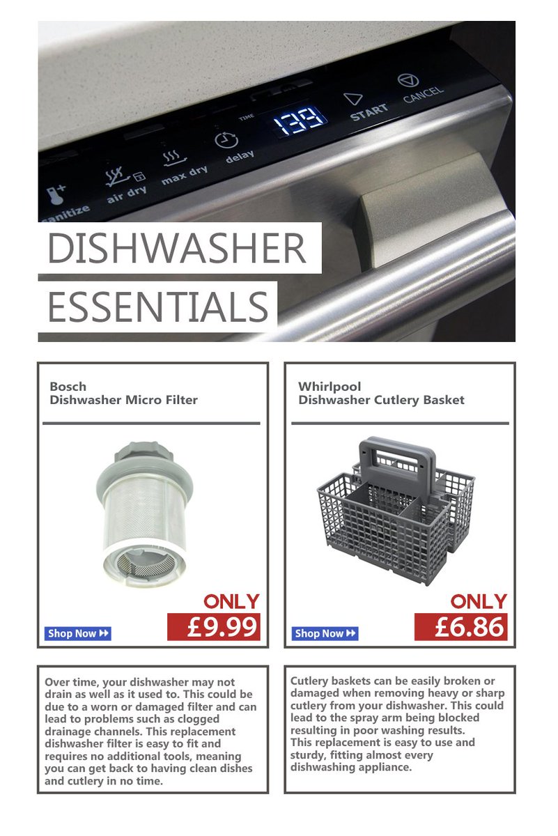 Spares4's tweet photo. DEAL OF THE DAY!

#Bosch #Dishwasher Filter https://t.co/tz7uk0L0rU

#Whirlpool #CutleryBasket
https://t.co/tDl4roP3Uk https://t.co/shipxUtTME