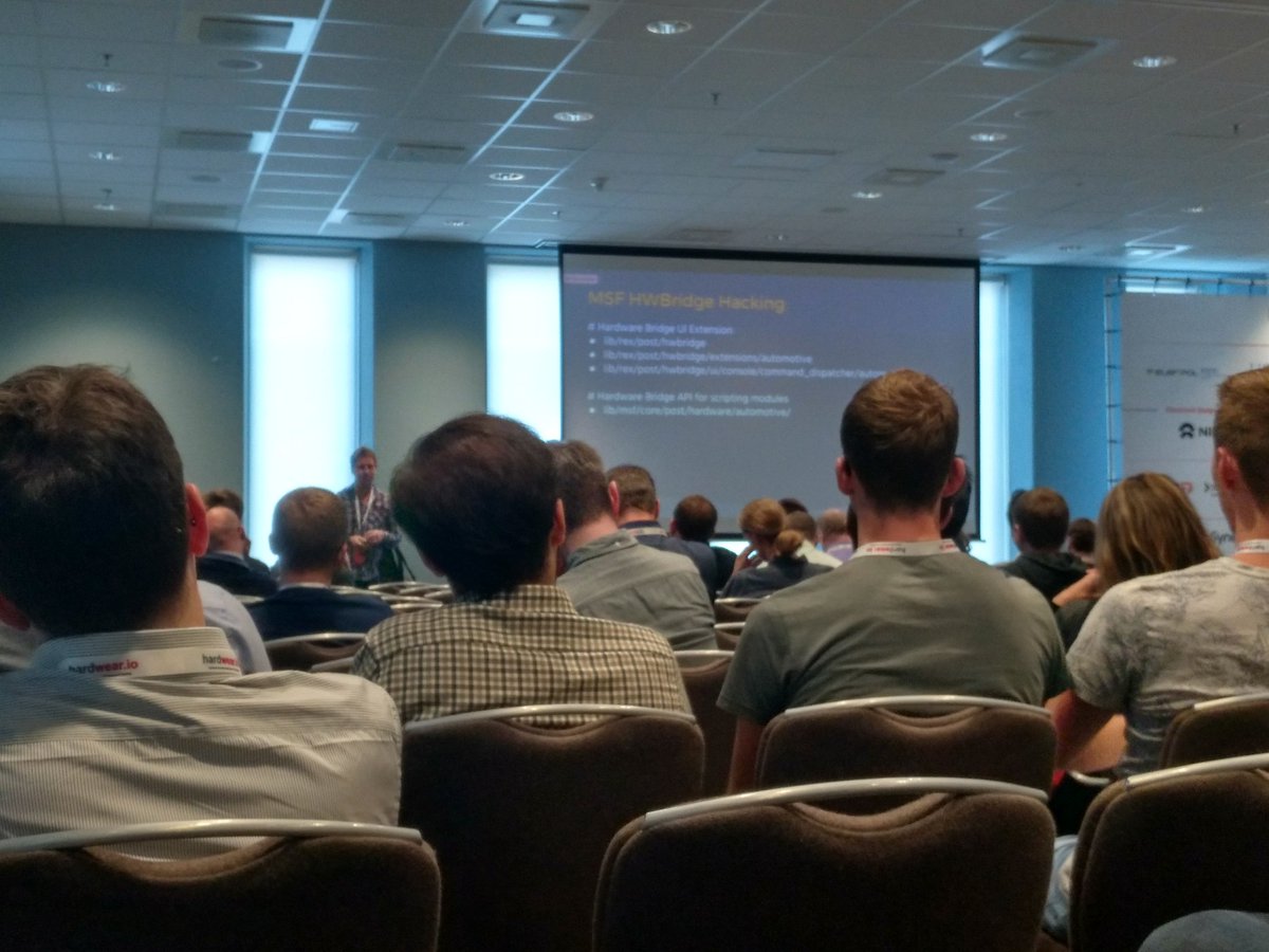 _e7p_'s tweet photo. A talk about a new #metasploit hardware bridge at #hardware_io https://t.co/8qSVd7C9rB