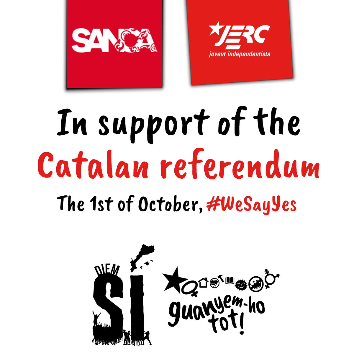 JoventInter's tweet photo. @sancaveneta es solidaritza des del Vèneto amb Catalunya. #DiemSí a una Catalunya i una Venècia lliures en una Europa dels pobles #WeSayYes https://t.co/rbMz95fF1R