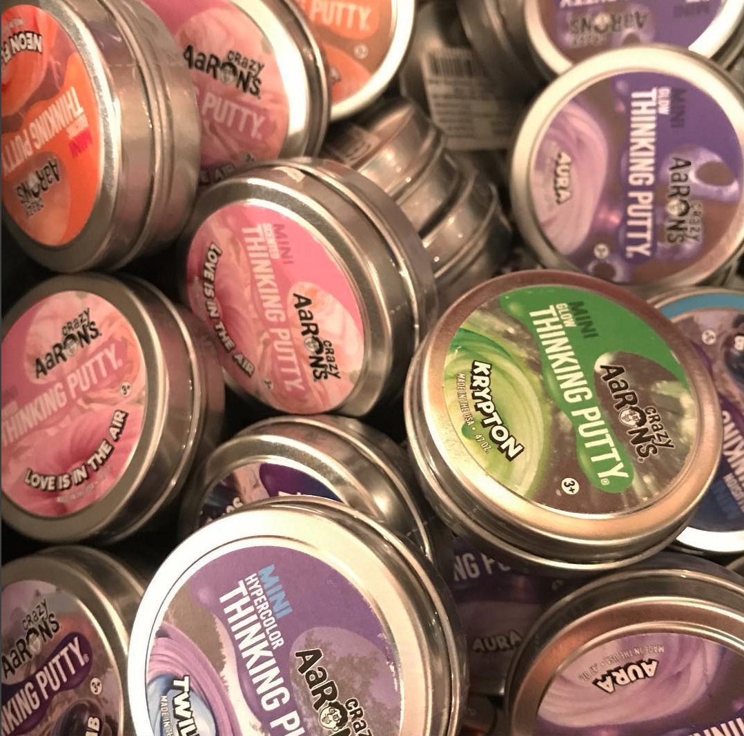 All the tins of Thinking Putty, please! Never really understood the fidget spinner craze but this? 1000x YES!