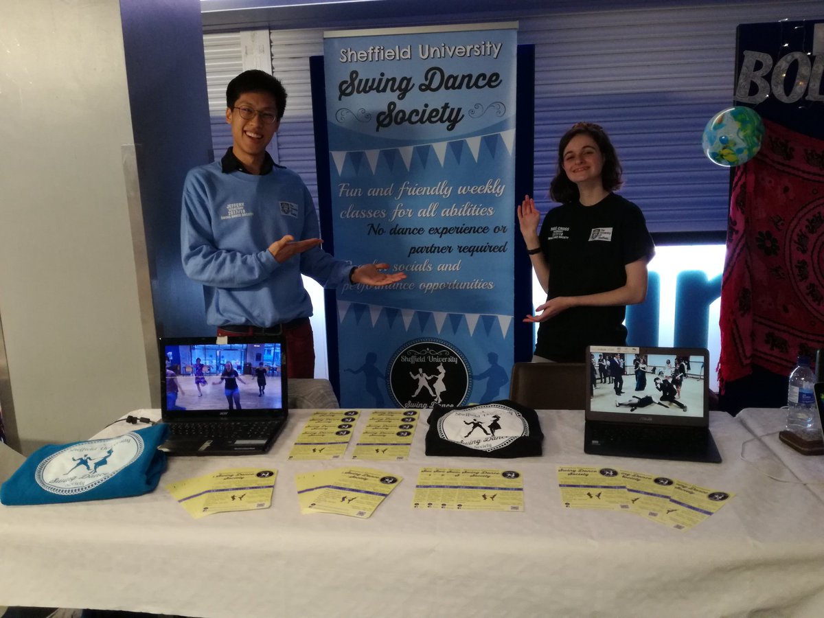 ShefUniSwing's tweet photo. We're at the Activities Fair today, come and say hi! You can find us in the Foundry, in the dance/fitness section #swingsoc https://t.co/odeOPqHoRq