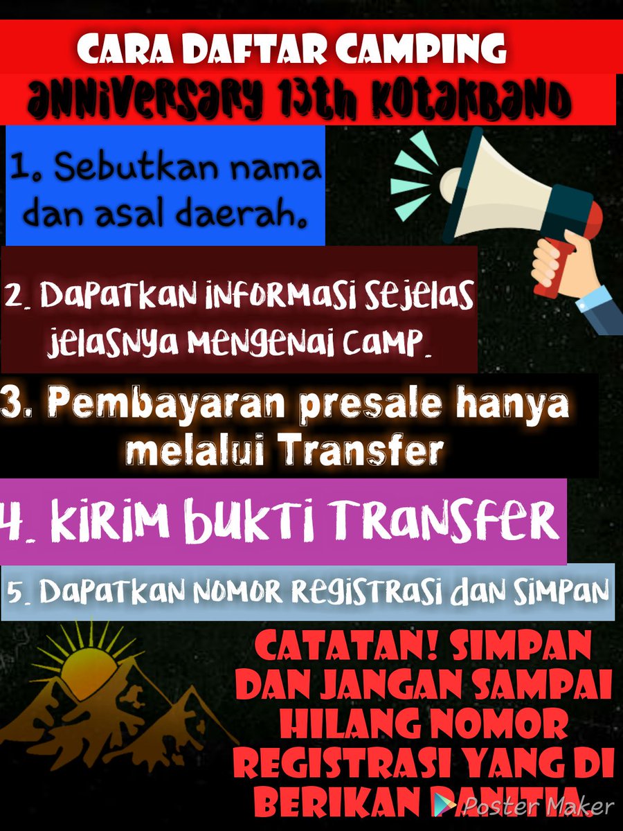 Sore kerabat!!!
Di baca dan lgsg hubungi panitia. Ingat ya pendaftaran hanya dapat di layani melalui Chat WhatsApp dan SMS saja.
