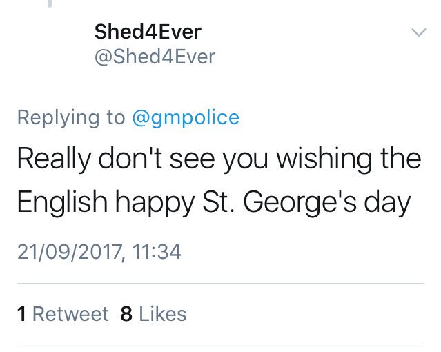 EasterWatch's tweet photo. I regret to inform you that you have failed the @gmpolice Digital Sleuthing entry exam, @Shed4Ever https://t.co/kEJQxWOQPo