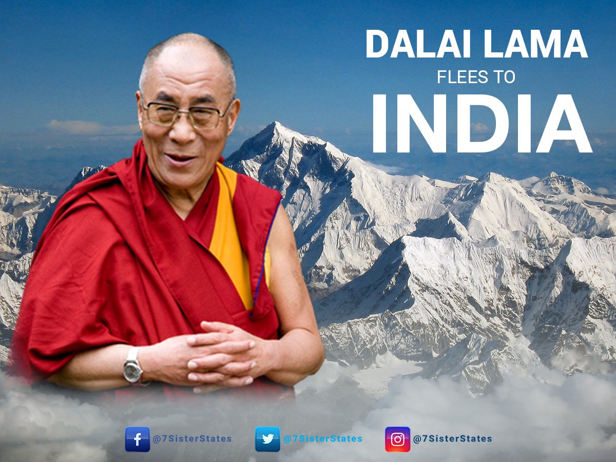 7sisterstates's tweet photo. #ThrowbackThursday to the time when His Highness the @DalaiLama fled to India from Tibet through Arunachal Pradesh https://t.co/BCvqXZRP9B
