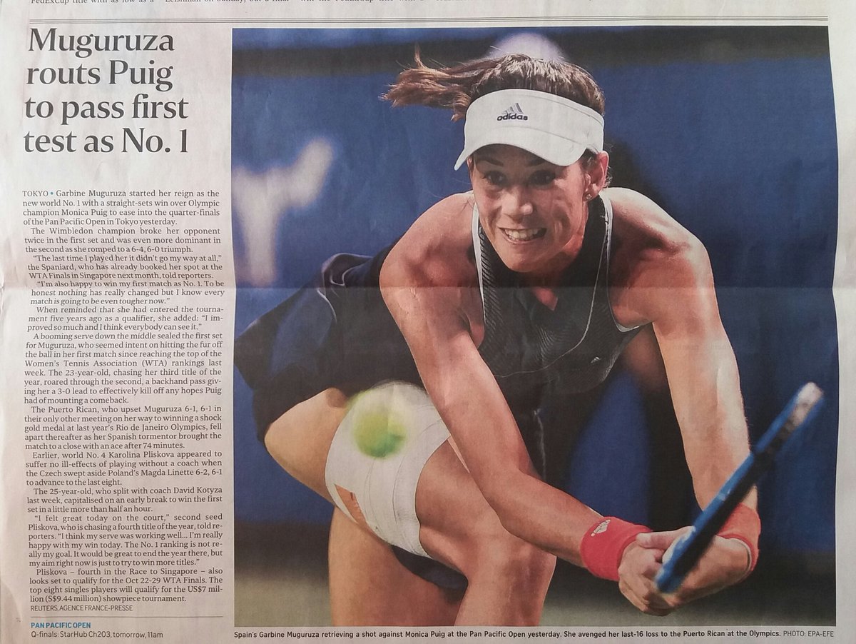 Erin_clp's tweet photo. 😍😍😍��😍😍❤❤❤
Today's main papers
The Straits Times, Singapore
@GarbiMuguruza
#KeepGrinding #KeepGoing #SupportUAlways #VamosGarbi
#TeamMugu🍄 https://t.co/5Yr16IeE4E