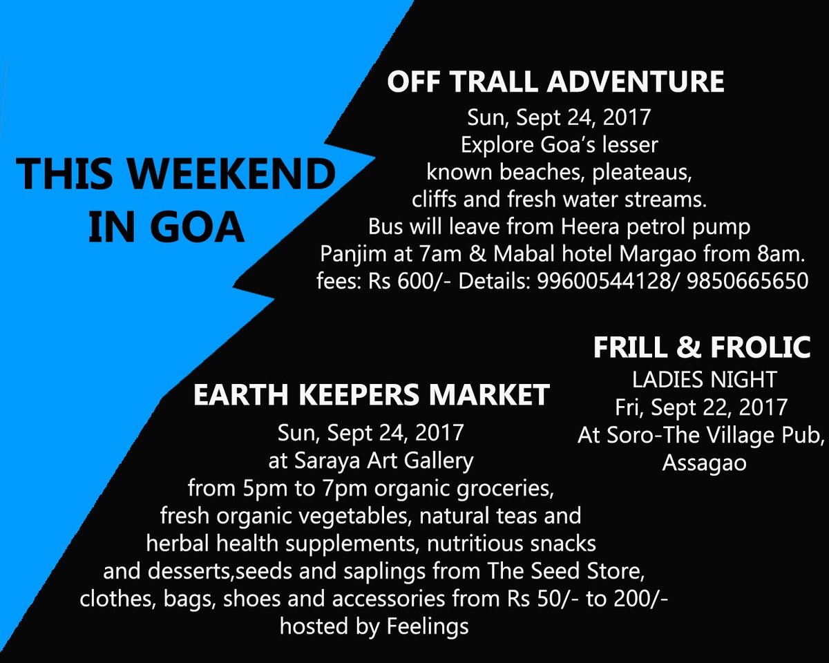 Brittos_Goa's tweet photo. Watch out for these events and activities this #WeekendInGoa https://t.co/tg6rAFpTDs