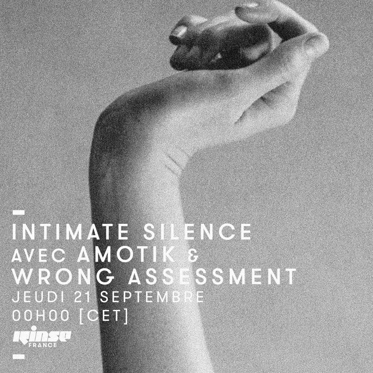 RinseFrance's tweet photo. Ne manquez pas l'émission #IntimateSilence avec @amotikmusic &amp; #WrongAssessment à minuit tapante!!

#verrouillé >>> https://t.co/GnEXqQ5YAj https://t.co/4j4Mb8KdZO