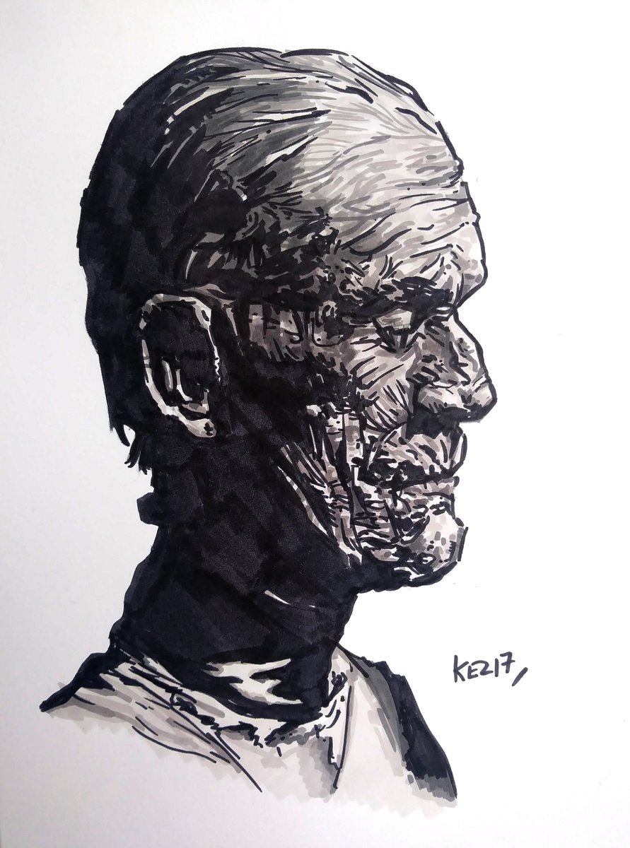 Kerryisbald's tweet photo. Today's doodle is of Boris Karloff in 1932 movie The Mummy #classichorror #bmovies #cinema #art #draw #Icons #Film #UniversalHorrors #sketch https://t.co/KZmXt0ZQVa
