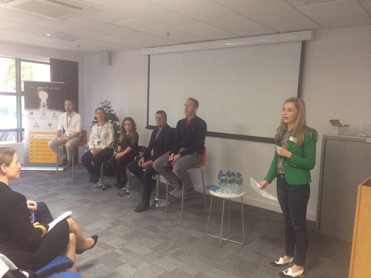 CrewJC's tweet photo. @Fitz_Lisamarie addressing the panel at today's #WIACork event importance of an #inclusiveworkplace https://t.co/M6xxOe0ZHO
