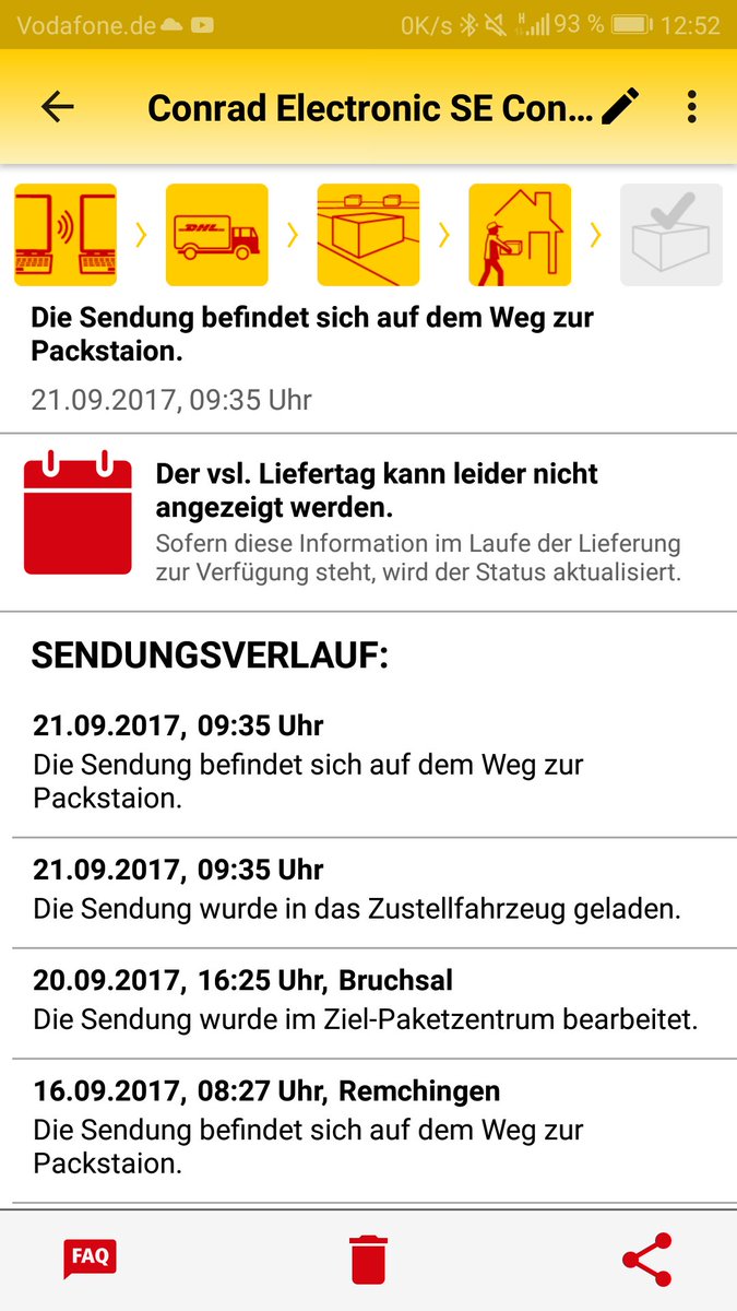 Dhl Paket Die Packstation Ist Weiterhin Als Defekt Gemeldet Keine Rucksendung Erkennbar