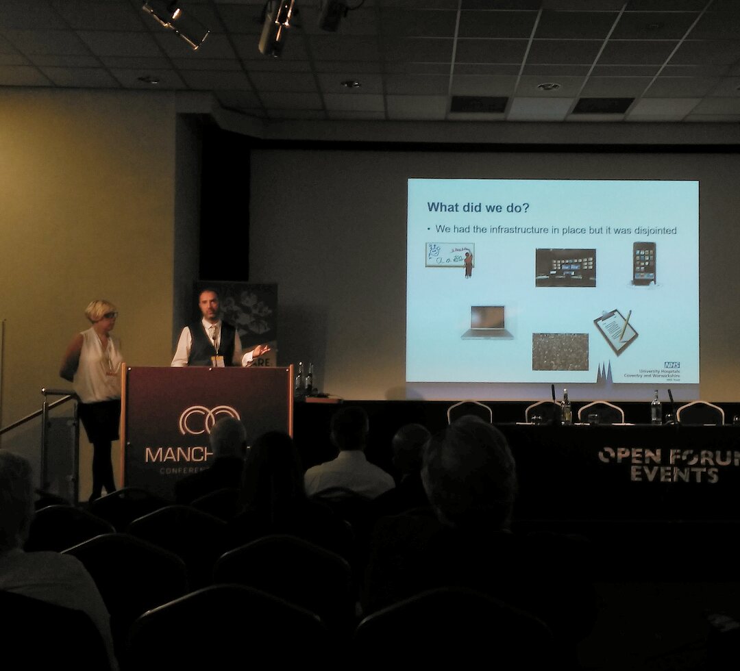 Nugensis Health (@nugensishealth) on Twitter photo Ross Palmer and Joanna Dalman on delivering patient safety and flow at <a href="/nhsuhcw/">UHCW NHS Trust</a> #UCOFE #innovation Ross Palmer and Joanna Dalman on delivering patient safety and flow at <a href="/nhsuhcw/">UHCW NHS Trust</a> #UCOFE #innovation